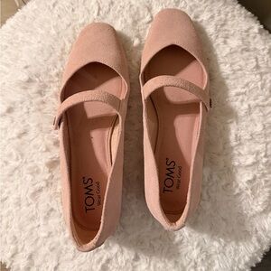 TOMS Women's Blush Pink Mary Jane Flats